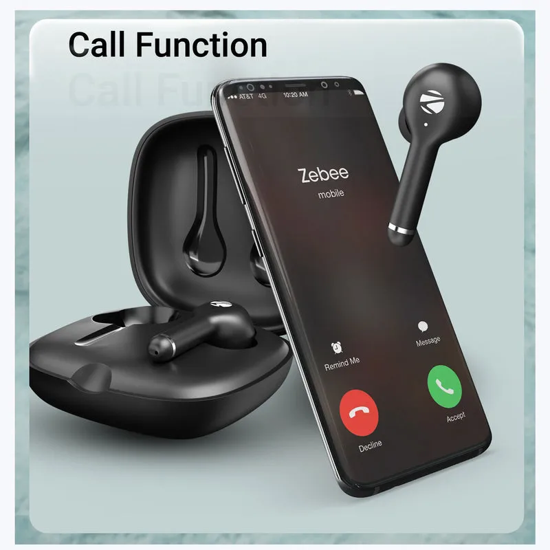 Zebronic Wireless Bluetooth Earbuds Meteoroid Black (ZEB-PODS zi 4) view 7